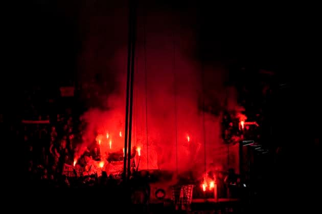 Benfica fans during the Uefa Champions League soccer match between Juventus Fc and Benfica at the Juventus stadium in Turin, round 8 8 - north west Italy - January 29, 2025. - Soccer .  Copyright: xFabioxFerrari LaPressex