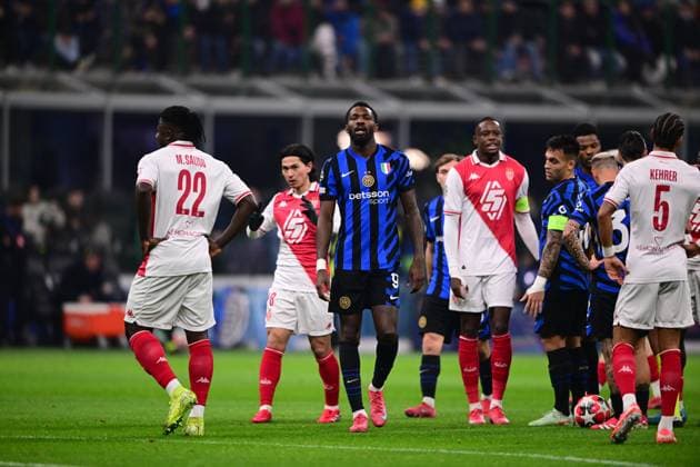 FC Internazionale Milano v AS Monaco - UEFA Champions League 2024 25 League Phase MD8 Marcos Thuram of Inter Milan looks on during the UEFA Champions League 2024 25 League Phase MD8 match between Inter Milan and AS Monaco at San Siro Stadium in Milan, Italy, on January 29, 2025. Milan Lombardy Italy  Copyright: xAndreaxDiodatox originalFilename:diodato-intermil250129_np1fY.jpg