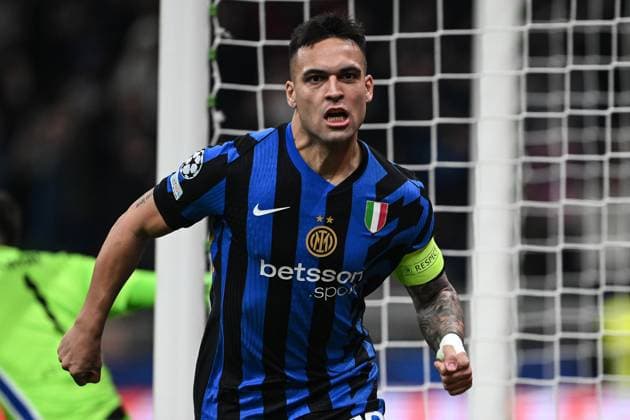 Cm Milano 29 01 2025 - Champions League Inter-Monaco foto Cristiano Mazzi Image nella foto: esultanza gol Lautaro Martinez 