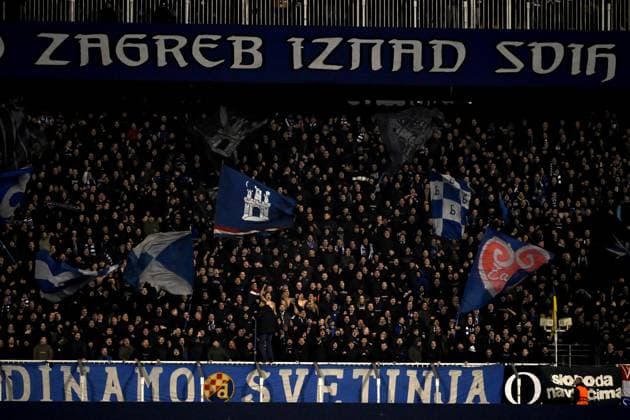 Zagreb, Croatia, January 29th 2024: Dinamo Zagreb fans during the UEFA Champions League, League phase, match between Dinamo Zagreb and Milan at Stadium Maksimir, Zagreb, Croatia. (Natasa Kupljenik SPP) Copyright: xNatasaxKupljenikx xSPPx spp-en-NaKuSp-NKR_6323