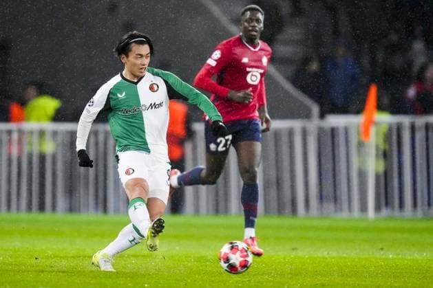 UEFA Champions League: Lille OSC v Feyenoord Lille - Ayase Ueda of Feyenoord during the eight and final round of new format of the Champions League 2024 2025. The match is set between Lille OSC and Feyenoord at Stade Pierre-Mauroy on 29 January 2025 in Lille, France. Copyright: xYannickxVerhoevenx