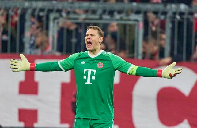 Manuel NEUER, goalkeeper FCB 1 in the League Phase MD8 match FC BAYERN MUENCHEN - SK SLOVAN BRATISLAVA of football UEFA Champions League in season 2024 2025 in Munich, Jan 29, 2025 , FCB, 8.Spieltag, München