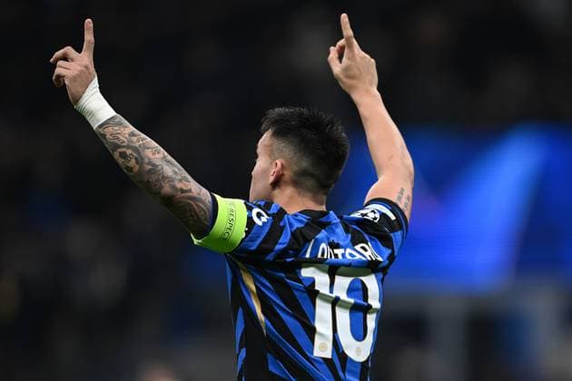 Cm Milano 29 01 2025 - Champions League Inter-Monaco foto Cristiano Mazzi Image nella foto: esultanza gol Lautaro Martinez 