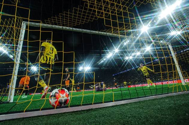 DORTMUND, GERMANY - 29 JANUARY, 2025: ++ - The match UEFA Champions League Borussia Dortmund vs. Shakhtar Donetsk at Signal Iduna Park. For editorial use only. Resale or distribution is prohibited.  Copyright: xVITALIIxKLIUIEVx