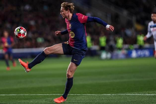 January 29, 2025, Barcelona, Barcelona, SPAIN: Frenkie de Jong of FC Barcelona, Barca in action during the UEFA Champions League 2024 25 League Phase MD8, match between FC Barcelona and Atalanta BC at Estadi Olimpic Lluis Companys on January 29, 2025 in Barcelona, Spain. Barcelona SPAIN - ZUMAa181 20250129_zaa_a181_059 Copyright: xJavierxBorregox