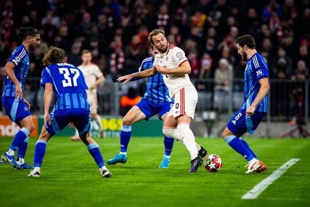BAYERN MUNICH - SLOVAN BRATISLAVA Harry Kane of Bayern during the UEFA Champions League, league stage match between FC Bayern Munich and SK Slovan Bratislava. Munich, Germany, January 29, 2025. Copyright: xx 080A9007