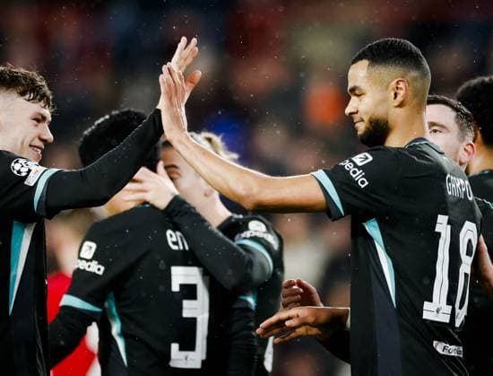 EINDHOVEN - Cody Gakpo of Liverpool FC scores the 0-1 during a penalty during the UEFA Champions League match between PSV Eindhoven and Liverpool FC at Phillips Stadium on Jan. 29, 2025 in Eindhoven, Netherlands. ANP ROBIN VAN LONKHUIJSEN UEFA Champions League 2024 25 League Phase MD8 2024 25 xVIxANPxSportx xxANPxIVx 518656632 originalFilename: 518656632.jpg