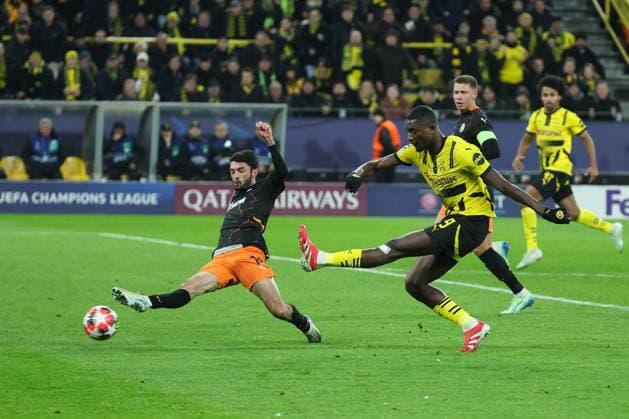UEFA Champions League Borussia Dortmund Shakhtar Donetsk on 29 01 2025 at Signal Iduna Park in Dortmund Serhou Guirassy Dortmund 9 scores the goal to make it 2 - 0 MH