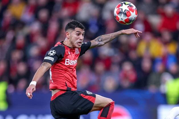 29.01.2025, Fußball, Bayer 04 Leverkusen - AC Sparta Prag, UEFA Champions League, 8. Spieltag, BayArena, Saison 2024 2025: Exequiel Palacios (Bayer04 Leverkusen 25) Nordrhein-Westfalen Deutschland