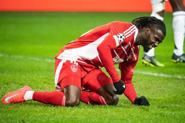 FOOTBALL: BREST vs REAL MADRID Baptiste AUTISSIER MAXPPP - Guingamp 29 01 2025 Baptiste AUTISSIER Maxppp Guingamp ; 29 01 2025 ; Mama Balde lors du match Brest vs Real Madrid comptant pour la 8e journee de la Ligue des Champions a Guingamp le 29 janvier 2025. Guingamp Guingamp Bretagne France  Copyright: xMAXPPPxBaptistexAUTISSIERx BAU202501299985 BAU202501299985