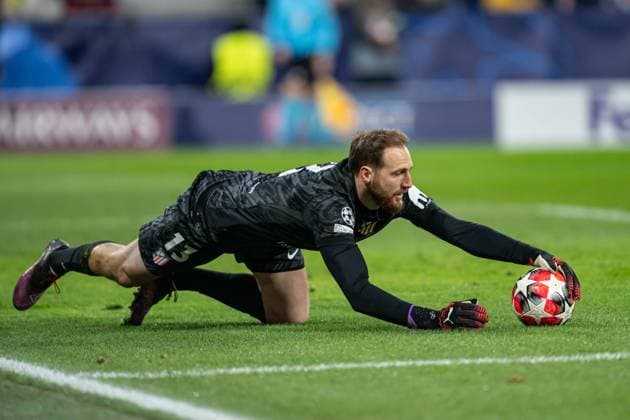 Jan OBlak catches the ball during UEFA Champions league match, Red Bull Salzburg - Atletico Madrid , 29. january 2025, Red Bull Arena, Salzburg, Austria Copyright: xMICHALxFAJT,ZOSPORTU.SKx FAJ_1071