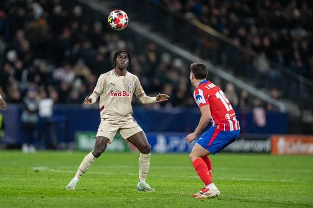 Hendry Blank follows the ball during UEFA Champions league match, Red Bull Salzburg - Atletico Madrid , 29. january 2025, Red Bull Arena, Salzburg, Austria Copyright: xMICHALxFAJT,ZOSPORTU.SKx FAJ_1126