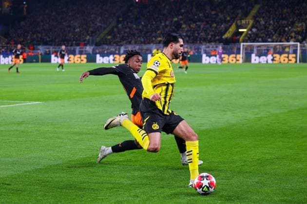 29 01 2025, UEFA Champions League, Matchday 8, Borussia Dortmund Shakhtar Donetsk, f l Vinicius Tobias Shakhtar Donetsk , Emre Can Borussia Dortmund , Dortmund Signal Iduna Park NRW Germany xRHR PHOTO DEx Copyright: DennisxEwert RHR-FOTOx RHR-FOTO DE