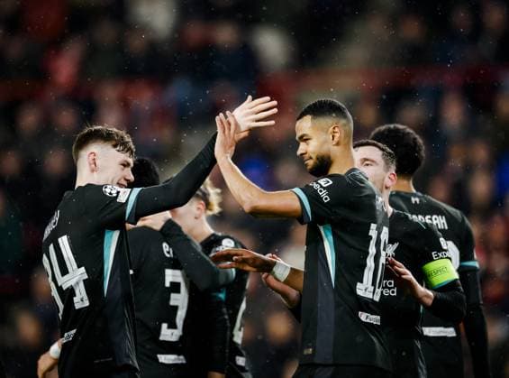 EINDHOVEN - Cody Gakpo of Liverpool FC scores the 0-1 during a penalty during the UEFA Champions League match between PSV Eindhoven and Liverpool FC at Phillips Stadium on Jan. 29, 2025 in Eindhoven, Netherlands. ANP ROBIN VAN LONKHUIJSEN UEFA Champions League 2024 25 League Phase MD8 2024 25 xVIxANPxSportx xxANPxIVx 518656839 originalFilename: 518656839.jpg