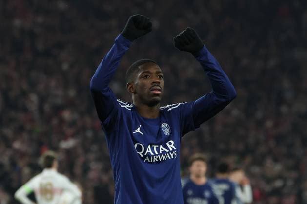 Stuttgart 29 January 2025 Uefa Champions League phase 2024 25 Matchday 8, VFB Stuttgart Paris Saint Germain v l , Ousmane Dembele Paris Saint Germain Torjubel, Goal celebration, celebrate the goal zum 0 4 Copyright: JoaquimxFerreira