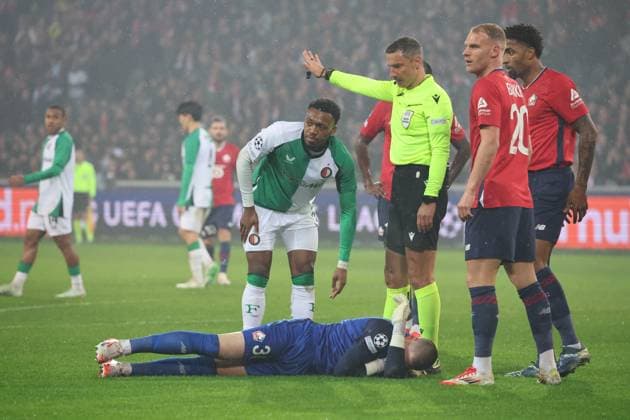 FOOTBALL : LOSC Lille vs Feyenoord - Ligue des Champions - 29 01 2025 Lucas CHEVALIER (LOSC Lille) lors du match LOSC Lille vs Feyenoord, Ligue des Champions, Decathlon Arena stade Pierre Mauroy Villeneuve d Ascq, le 29 janvier 2025 - photo Laurent Sanson PsnewZ  Copyright: xLaurentxSANSONx xPsnewZx