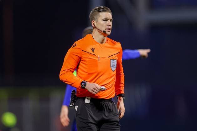 GNK Dinamo v AC Milan - UEFA Champions League 2024 25 League Phase MD8 Referee Francois Letexier during the UEFA Champions League 2024 25 League Phase MD8 match between GNK Dinamo and AC Milan at Maksimir Stadium on January 29, 2025. in Zagreb, Croatia.  LukaxStanzl PIXSELL