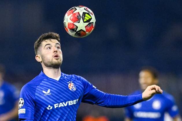 GNK Dinamo v AC Milan - UEFA Champions League 2024 25 League Phase MD8 Martin Baturina of Dinamo Zagreb controls the ball during the UEFA Champions League 2024 25 League Phase MD8 match between GNK Dinamo and AC Milan at Maksimir Stadium on January 29, 2025. in Zagreb, Croatia.  MarkoxLukunic PIXSELL