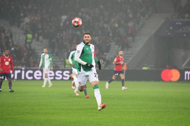 FOOTBALL : LOSC Lille vs Feyenoord - Ligue des Champions - 29 01 2025 Santiago GIMENEZ (Feyenoord) lors du match LOSC Lille vs Feyenoord, Ligue des Champions, Decathlon Arena stade Pierre Mauroy Villeneuve d Ascq, le 29 janvier 2025 - photo Laurent Sanson PsnewZ  Copyright: xLaurentxSANSONx xPsnewZx