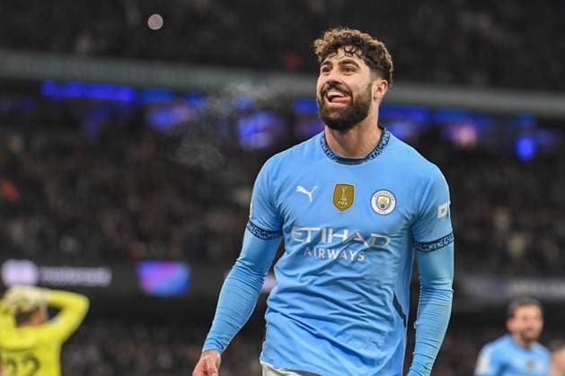 Manchester City v Club Brugge UEFA Champions League Jusko Gvardiol of Manchester City celebrates after scoring the second goalduring the UEFA Champions League match at the Etihad Stadium, Manchester UK Newspapers OUT Copyright: xKarlxVallantinex FIL-21347-0025