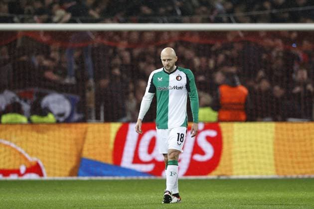 LILLE - Gernot Trauner of Feyenoord disappointment after the 2-1 during the UEFA Champions League match between Lille OSC and Feyenoord at Stade Pierre Mauroy on Jan. 29, 2025 in Lille, France. ANP MAURICE VAN STEEN UEFA Champions League 2024 25 League Phase MD8 2024 25 xVIxANPxSportx xxANPxIVx 518658090 originalFilename: 518658090.jpg