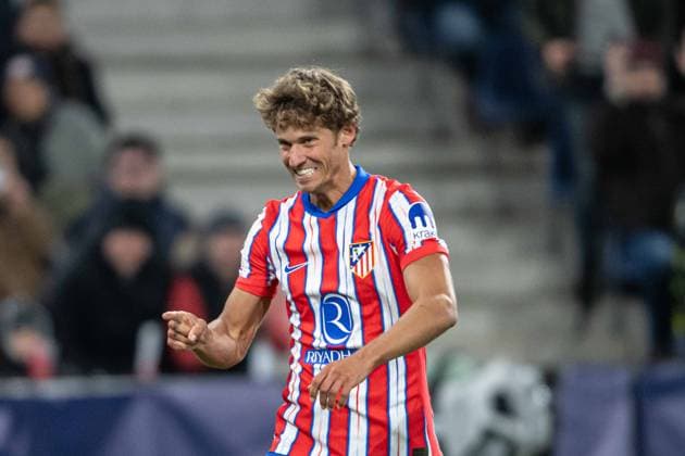 Marcos Llorente a goal celebrate during UEFA Champions league match, Red Bull Salzburg - Atletico Madrid , 29. january 2025, Red Bull Arena, Salzburg, Austria Copyright: xMICHALxFAJT,ZOSPORTU.SKx FAJ_1319