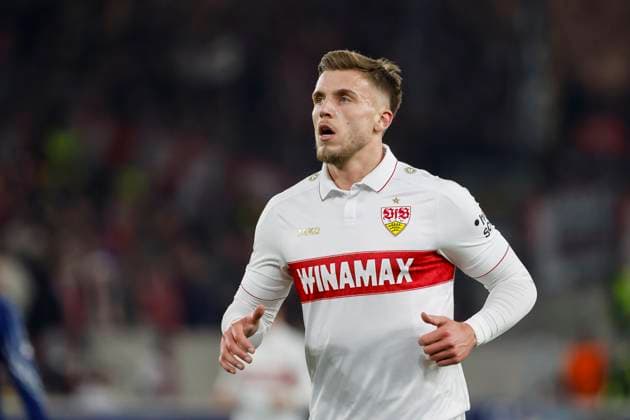 Ermedin Demirovic VfB Stuttgart, 09 , Football, UEFA Champions League, Matchday 8, 2024 2025, VfB Stuttgart vs Paris St Germain, 29 01 2025, Arena Stuttgart, Stuttgart, Germany Stuttgart Arena Stuttgart Baden Württemberg Germany Copyright: xGrantxHubbsx
