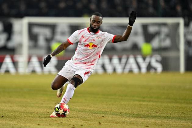 SOCCER - UEFA CL, Sturm vs RB Leipzig KLAGENFURT,AUSTRIA,29.JAN.25 - SOCCER - UEFA Champions League, SK Sturm Graz vs RasenBallsport Leipzig. Image shows Lutsharel Geertruida (RB Leipzig).  GEPAxpictures xAvnixRetkoceri