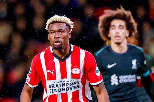EINDHOVEN, 29-01-2025, Philips Stadium, UEFA Champions League season 2024 25, match between PSV and Liverpool FC, PSV player Adamo Nagalo PSV - Liverpool  x27614997x Copyright: