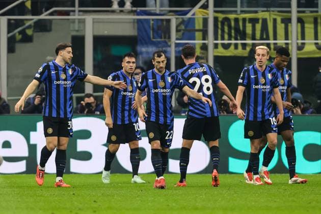 Milan, Italy, January 29st 2025: Lautaro Martinrz (Inter) celebrate your goal during the match between Inter and Monaco for UEFA Champions League at San Siro Stadium, Italy. (RogÃ rio Moroti SPP) Copyright: xRogÃ rioxMorotix xSPPx spp-en-RoMoSp-688A3204