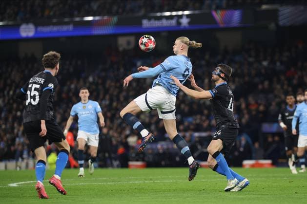 Manchester City v Club Brugge KV - UEFA Champions League 2024 25 League Phase MD8 Erling Haaland (Manchester City) participates in the UEFA Champions League 2024 25 League Phase MD8 match between Manchester City and Club Brugge at the Etihad Stadium in Manchester, on January 29, 2025. Manchester Manchester United, ManU Kingdom  Copyright: xMIxNewsx originalFilename:fletcher-manchest250129_npO2E.jpg