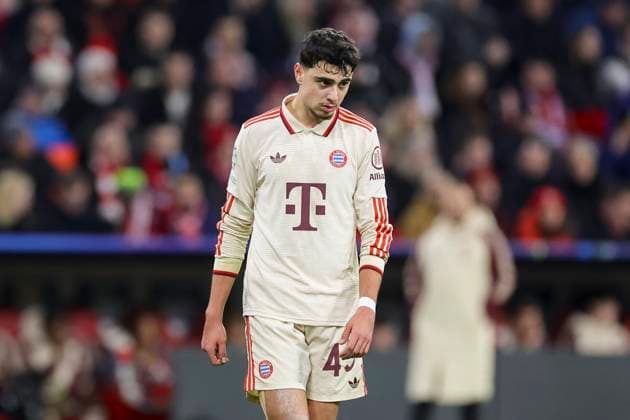 Aleksandar Pavlovic FC Bayern Munich looks disappointed, UEFA Champions League 2024 25 League Phase MD8, FC Bayern Munich v SK Slovan Bratislava, Allianz Arena, January 29, 2025 in Munich, Germany Photo by Marco Steinbrenner DeFodi Images Aleksandar Pavlovic FC Bayern Munich looks dejected, UEFA Champions League 2024 25 League Phase MD8, FC Bayern München v SK Slovan Bratislava, Allianz Arena, January 29, 2025 in Munich, Germany Photo by Marco Steinbrenner DeFodi Images Defodi 700 muenchen bratis 20250129 062 Defodi-700