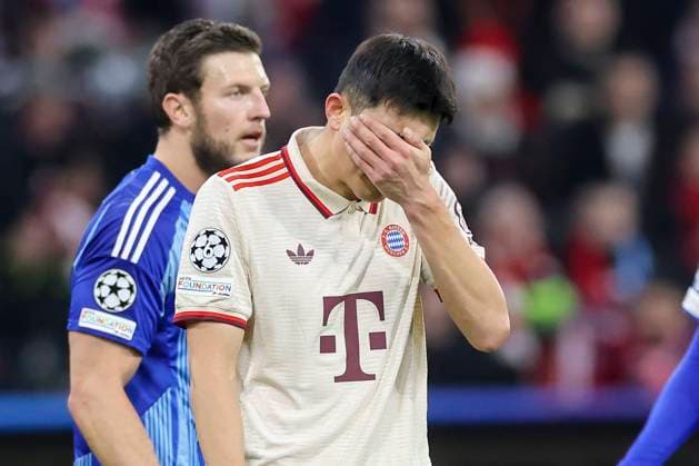 Minjae Kim FC Bayern Muenchen looks dejected, UEFA Champions League 2024 25 League Phase MD8, FC Bayern München v SK Slovan Bratislava, Allianz Arena, January 29, 2025 in Munich, Germany Photo by Marco Steinbrenner DeFodi Images Minjae Kim FC Bayern Muenchen looks dejected, UEFA Champions League 2024 25 League Phase MD8, FC Bayern München v SK Slovan Bratislava, Allianz Arena, January 29, 2025 in Munich, Germany Photo by Marco Steinbrenner DeFodi Images Defodi 700 muenchen bratis 20250129 063 Defodi-700