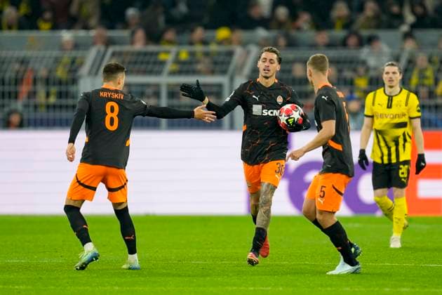 Marlon Gomes Shakhtar Donetsk celebrates after scoring his team s first goal during the UEFA Champions League 2024 25 League Phase MD8 match between Borussia Dortmund and FC Shakhtar Donetsk at Signal Iduna Park on January 29, 2025 in Dortmund, Germany Photo by Alex Gottschalk DeFodi Images Defodi 001 20250129 1320910 Defodi-001