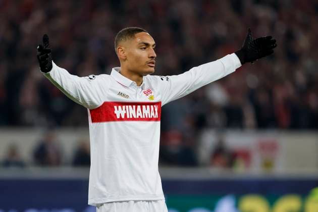 Enzo Millot (VfB Stuttgart, 08) , Fussball, UEFA Champions League, 8. Spieltag, 2024 2025, VfB Stuttgart vs. Paris St. Germain, 29.01.2025, Arena Stuttgart, Stuttgart, Deutschland Stuttgart Arena Stuttgart Baden-Württemberg Deutschland Copyright: xGrantxHubbsx