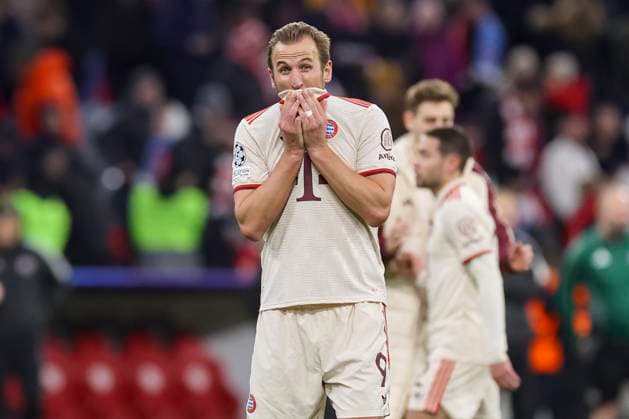Harry Kane FC Bayern Muenchen looks dejected, UEFA Champions League 2024 25 League Phase MD8, FC Bayern München v SK Slovan Bratislava, Allianz Arena, January 29, 2025 in Munich, Germany Photo by Marco Steinbrenner DeFodi Images Harry Kane FC Bayern Muenchen looks dejected, UEFA Champions League 2024 25 League Phase MD8, FC Bayern München v SK Slovan Bratislava, Allianz Arena, January 29, 2025 in Munich, Germany Photo by Marco Steinbrenner DeFodi Images Defodi 700 muenchen bratis 20250129 064 Defodi-700