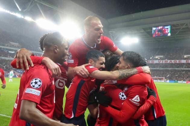 Champions league LOSC - Fayenoord PHOTOPQR VOIX DU NORD Thierry Thorel ; 29 01 2025 ; Villeneuve d Ascq , le 29 janvier 2025 , Les lillois du LOSC reçoivent le Feyenoord Rotterdam pour le compte de la 8eme journee d UEFA Champions League a la Decathlon Arena - Photo : Thierry Thorel La Voix du Nord Hauts de France France  Copyright: xPHOTOPQR VOIXxDUxNORD MAXPPPxThierryxThorelx 20250129VDN0265 20250129VDN0265