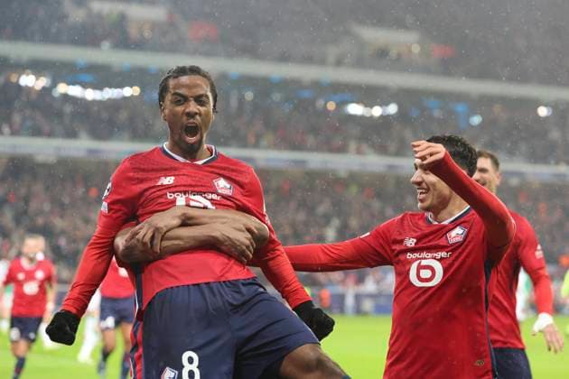 Champions league LOSC - Fayenoord PHOTOPQR VOIX DU NORD Thierry Thorel ; 29 01 2025 ; Villeneuve d Ascq , le 29 janvier 2025 , Les lillois du LOSC reçoivent le Feyenoord Rotterdam pour le compte de la 8eme journee d UEFA Champions League a la Decathlon Arena - Photo : Thierry Thorel La Voix du Nord Hauts de France France  Copyright: xPHOTOPQR VOIXxDUxNORD MAXPPPxThierryxThorelx 20250129VDN0284 20250129VDN0284