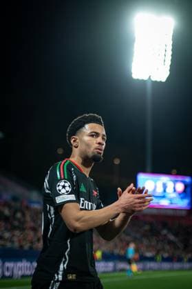 Ethan Nwaneri Arsenal FC gestures during a UEFA Champions League match between Girona FC and Arsenal FC at Estadi Municipal de Montilivi in Girona, Girona, Spain, on January 29 2025 Photo by Felipe Mondino Copyright: x@FELIPExMONDINOx