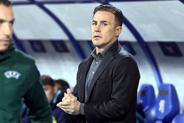 Croatia, Zagreb, 290125. Maksimir Stadium. Football match of the 8th round of the UEFA Champions League, Dinamo - Milan. In the photo: Fabio Cannavaro. Photo: Goran Mehkek CROPIX Zagreb Croatia Copyright: xxGoranxMehkekx gm_dinamo_milan13-290125