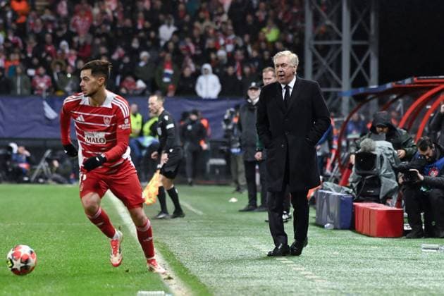 FOOTBALL : Brest vs Real Madrid - Ligue des Champions - 29 01 2025 Carlo Ancelotti ( Real Madrid coach ) during the UEFA Champions League match between Stade Brestois 29 and Real Madrid CF at Stade de Roudourou on January 29 , 2025 in Guingamp, France. ( Photo by Dante Badano PsnewZ ) - GuingampFrance  Copyright: xDantexBadanox