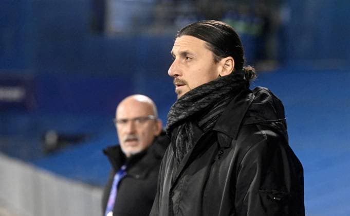 Croatia, Zagreb, 290125. Maksimir Stadium. Football match of the 8th round of the UEFA Champions League, Dinamo - Milan. In the photo: Zlatan Ibrahimovic. Photo: Goran Mehkek CROPIX Zagreb Croatia Copyright: xxGoranxMehkekx gm_dinamo_milan2-290125