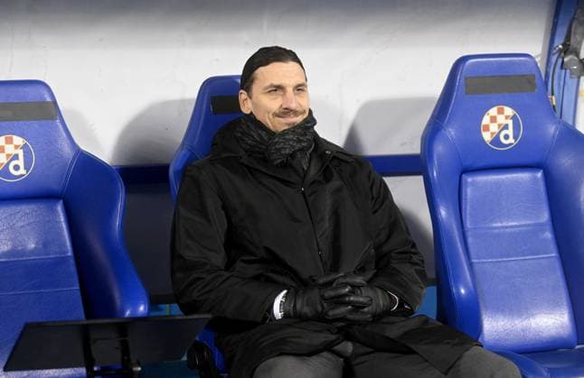 Croatia, Zagreb, 290125. Maksimir Stadium. Football match of the 8th round of the UEFA Champions League, Dinamo - Milan. In the photo: Zlatan Ibrahimovic. Photo: Goran Mehkek CROPIX Zagreb Croatia Copyright: xxGoranxMehkekx gm_dinamo_milan3-290125