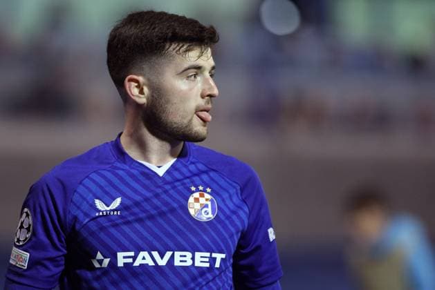 Zagreb, 290125. Maksimir Stadium. Football match of the 8th round of the UEFA Champions League, Dinamo - Milan. In the photo: Martin Baturina. Photo: Josip Bandic CROPIX Zagreb Croatia Copyright: xxJosipxBandicx jb_dinamo_milan52-290125