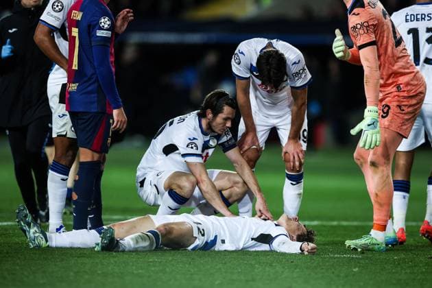 Giorgio Scalvini Atalanta BC during the UEFA Champions League 2024 25 League Phase MD8 match between FC Barcelona and Atalanta BC at Estadi Olimpic Lluis Companys on January 29, 2025 in Barcelona, Spain Photo by Xavi Bonilla DeFodi Images Defodi 674 20250129 XB3 2596 Defodi-674