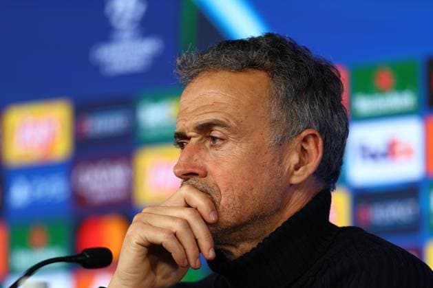 29 01 2025 Stuttgart , Champions League Football VfB Stuttgart vs Paris St Germain, Coach Luis Enrique PSG In accordance with the regulations of the DFL German Football League, it is prohibited to use or have used photographs taken in the stadium and or of the match in the form of sequential images and or video-like photo series