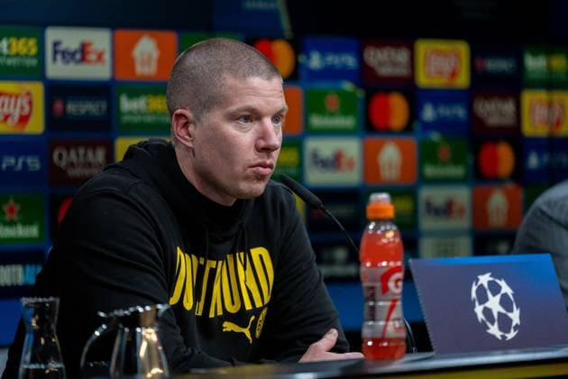 Mike Tullberg Borussia Dortmund 09, Head Coach at the post-match press conference, GER BVB Borussia Dortmund 09 vs Shakhtar Donetsk, Football, Champions League, Matchday 8, Season 2024 2025, 29 01 2025 GER BVB Borussia Dortmund 09 vs Shakhtar Donetsk, Football, Champions League, Matchday 8, Season 2024 2025, 29 01 2025 Dortmund Copyright: xEibner-Pressefoto FabianxFriesex EP_FFE