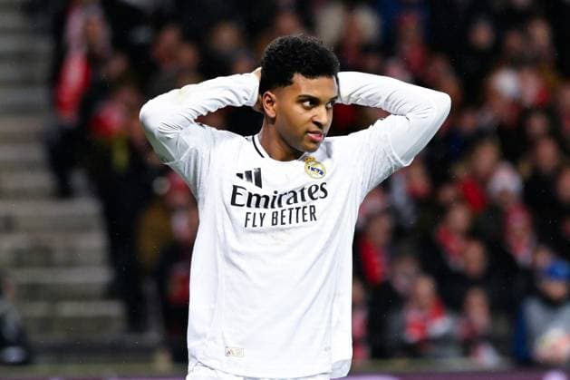 FOOTBALL : Brest vs Real Madrid - Ligue des Champions - 29 01 2025 Rodrygo ( 11 - Real Madrid ) looks dejected during the UEFA Champions League match between Stade Brestois 29 and Real Madrid CF at Stade de Roudourou on January 29 , 2025 in Guingamp, France. ( Photo by Dante Badano PsnewZ ) - GuingampFrance  Copyright: xDantexBadanox