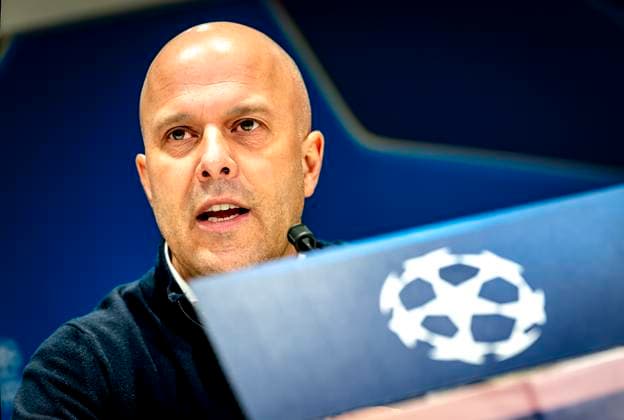 Liverpool FC trainer Arne Slot during te press conference after the match PSV Liverpool at the Philips stadium for the Champions League League phase Matchday 8 season 2024 2025 in EINDHOVEN, Netherlands on 29 january 2025, photo by Marcel van Dorst EYE4images DeFodi Images Defodi 746 211777 Defodi-746