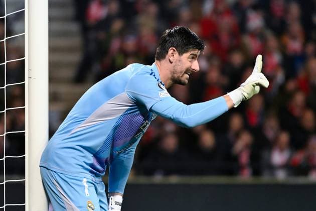 FOOTBALL : Brest vs Real Madrid - Ligue des Champions - 29 01 2025 Thibaut Courtois ( 1 - Real Madrid ) during the UEFA Champions League match between Stade Brestois 29 and Real Madrid CF at Stade de Roudourou on January 29 , 2025 in Guingamp, France. ( Photo by Dante Badano PsnewZ ) - GuingampFrance  Copyright: xDantexBadanox
